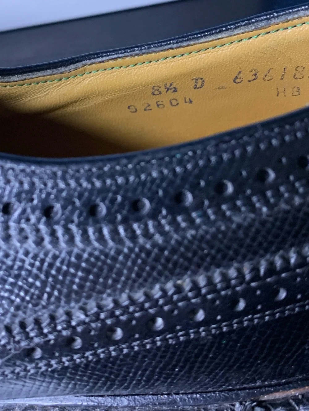 Florsheim Black Leather Wingtip Oxfords